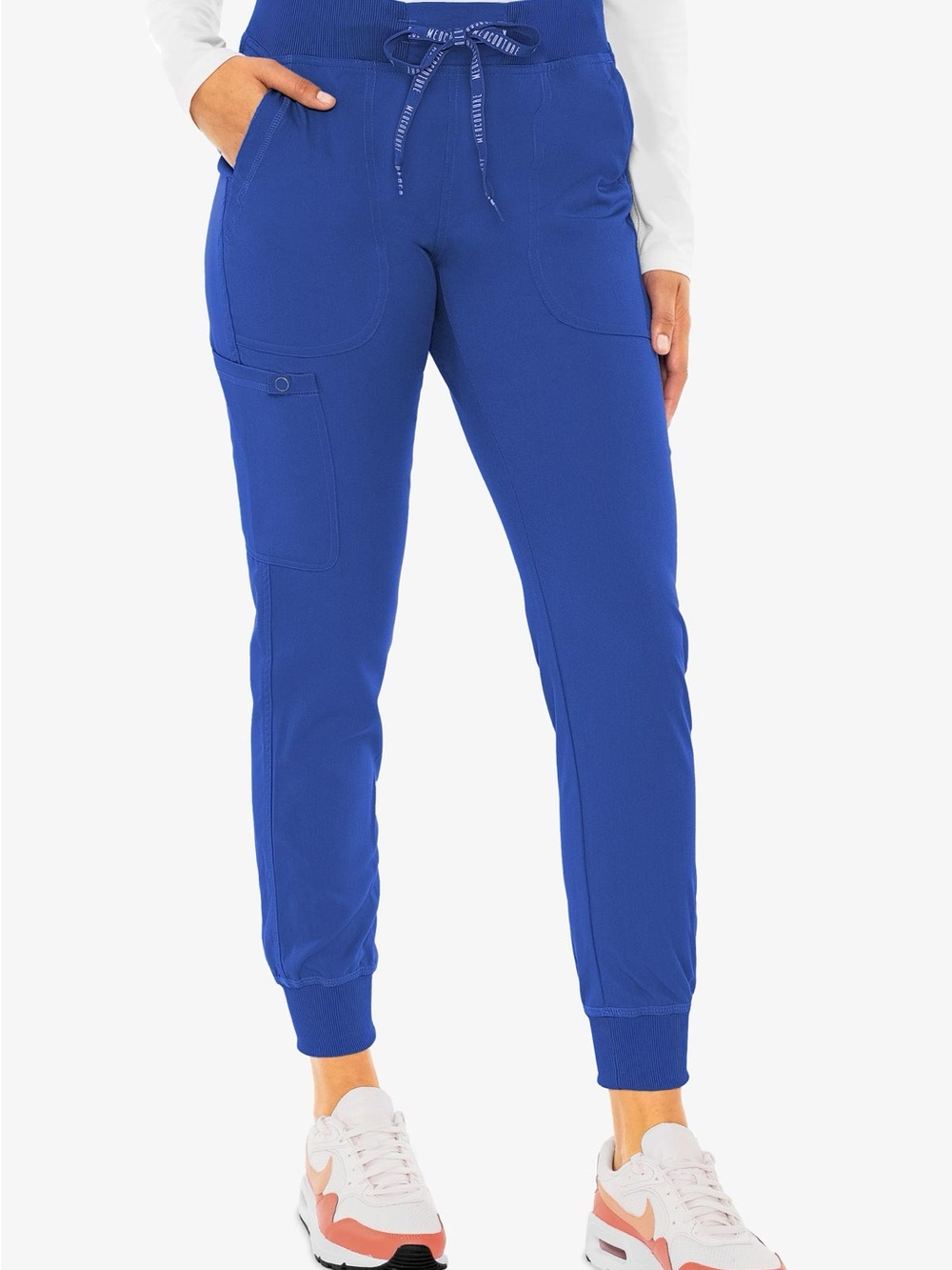Med Couture Touch Scrub Joggers Royal Blue